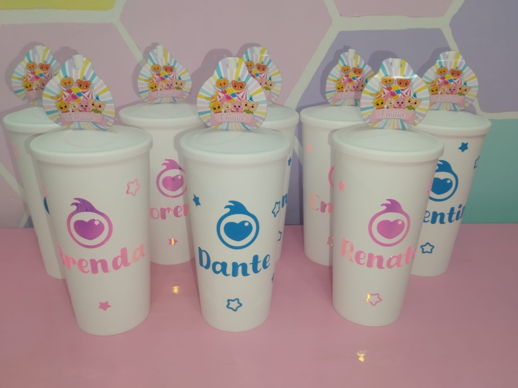 Vasos variedad de colores